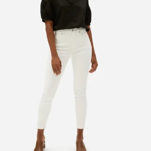 Everlane White The High Rise Skinny Jeans
